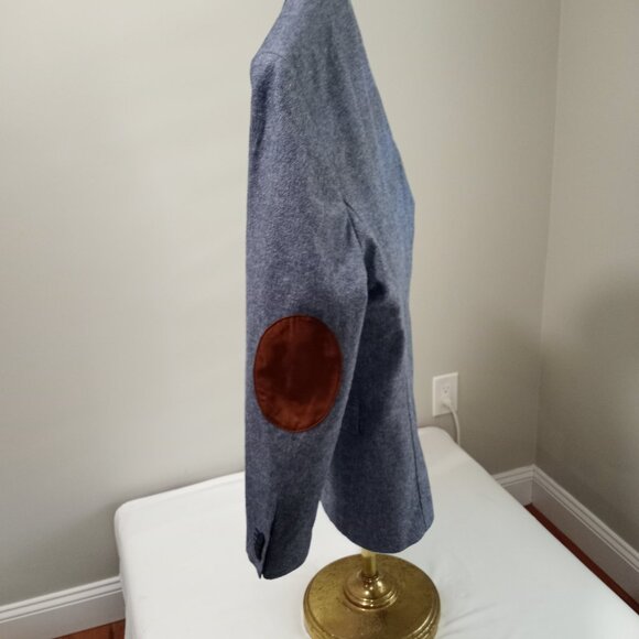 H&M SMART CASUAL SINGLE BREAST JACK WITH BROWN PATCH ELBOWS MEN SIZE XL - Picture 8 of 9